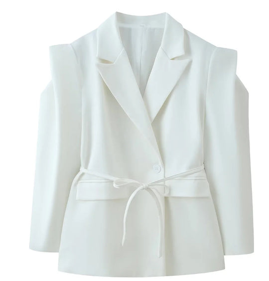 Damen 1100+ taillierter Blazer mit Tunnelzug, schmaler Kordel und Pattentaschen Nord Taschen