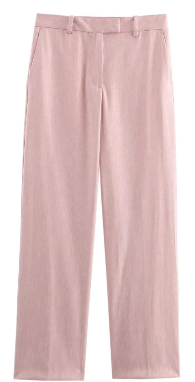 Damen Zweiteiliges Set mit lockerem Hemd und gerade geschnittener Highwaist‑Hose Nord Taschen