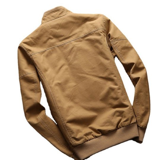 Herren Canvas-Fieldblouson im Utility-Style mit Schulterpatten, Brustpattentaschen und Rippbündchen Nord Taschen