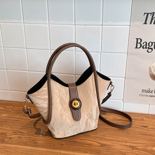 Damen elegante Umhängetasche mit einzigartigem Verschluss und strukturiertem Obermaterial Nord Taschen