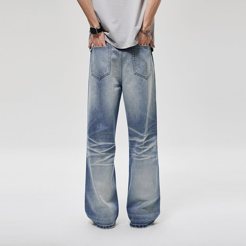 Herren Weite Baggy-Jeans im Vintage-Wash mit tiefer Leibhöhe & ausgewaschenen Falten Nord Taschen