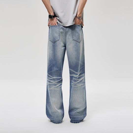 Herren Weite Baggy-Jeans im Vintage-Wash mit tiefer Leibhöhe & ausgewaschenen Falten Nord Taschen