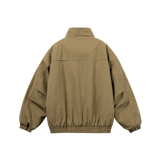 Unisex Boxy-Denimblouson mit kontrastierendem Teddyfutter und großen Pattentaschen Nord Taschen