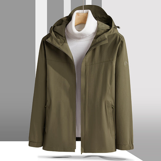 Herren Leichte technische Softshelljacke mit verstellbarer Kapuze und minimalistischer Sportpassform Nord Taschen