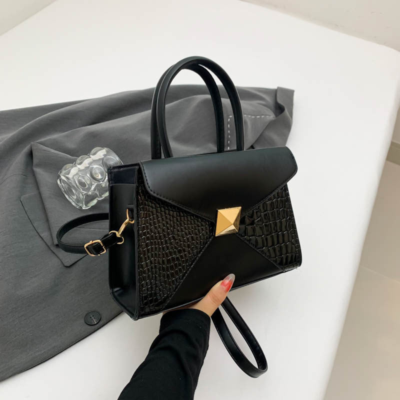 Damen elegante Handtasche mit moderner Krokodilprägung und stilvollem Verschluss Nord Taschen