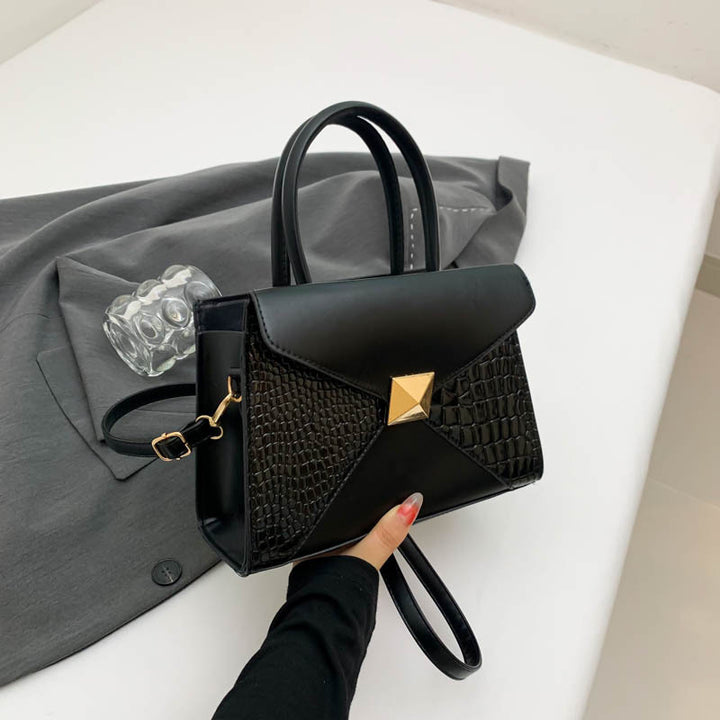 Damen elegante Handtasche mit moderner Krokodilprägung und stilvollem Verschluss Nord Taschen