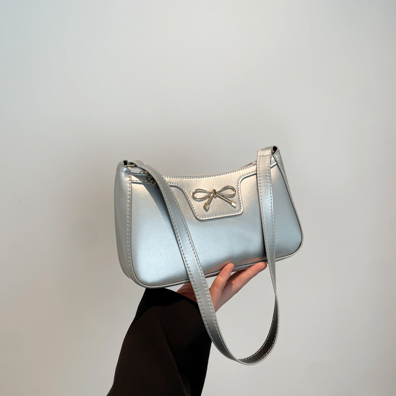 Damen modische Umhängetasche mit eleganter Schleifenapplikation Nord Taschen