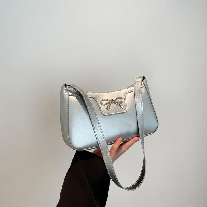 Damen modische Umhängetasche mit eleganter Schleifenapplikation Nord Taschen