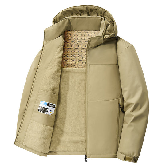 Herren Thermo-Softshell-Parka mit Fleece-Innenfutter und Honeycomb-Isolationsmembran Nord Taschen