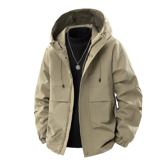 Herren Technische Kapuzen-Outdoorjacke mit Utility-Taschen und winddichter Membran Nord Taschen