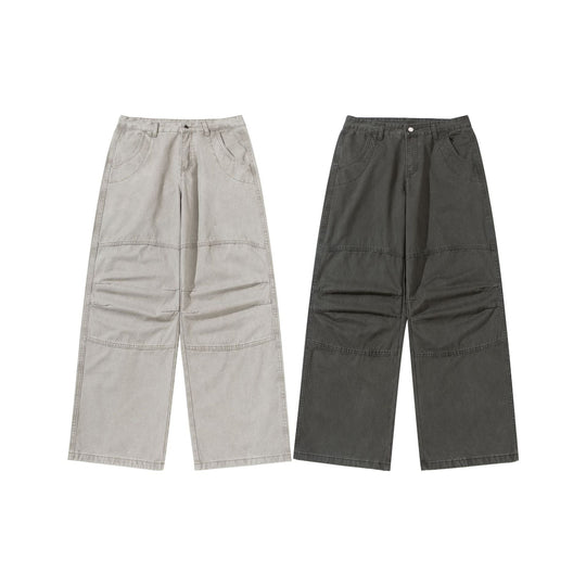 Damen Weite Cropped-Cargohose mit Kniepaneelen und aufgesetzten Taschen Nord Taschen