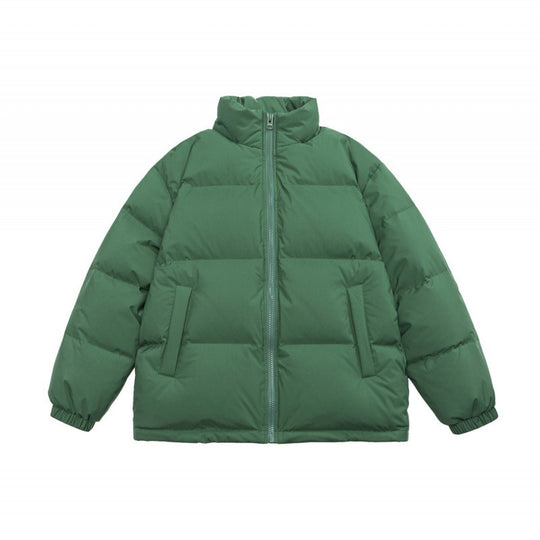 Unisex Oversize Stepp-Winterjacke mit Stehkragen, durchgehendem Reißverschluss und elastischen Bündchen Nord Taschen