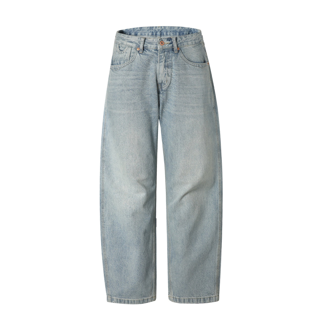 Damen Gerade geschnittene Jeans mit hoher Taille und relaxed Fit aus leichtem Denim Nord Taschen