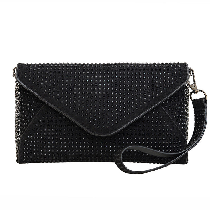 Damen Glamouröse Clutch-Tasche mit funkelnden Strassverzierungen Nord Taschen