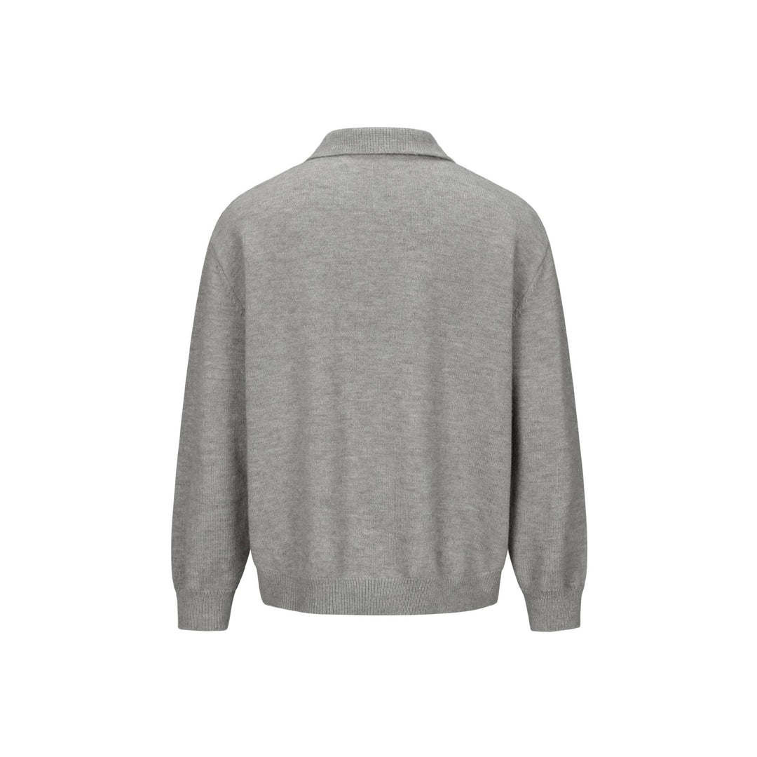 Herren Strick-Cardigan mit Hemdkragen, durchgehender Knopfleiste und geripptem Saum Nord Taschen