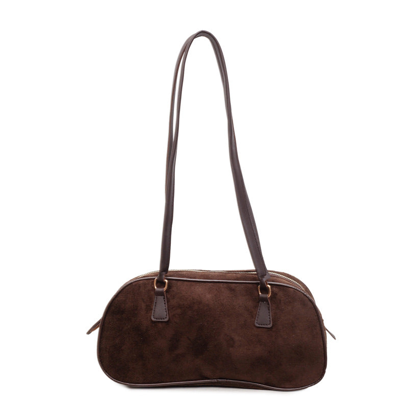 Damen elegante Umhängetasche mit hochwertigem Veloursoberteil Nord Taschen