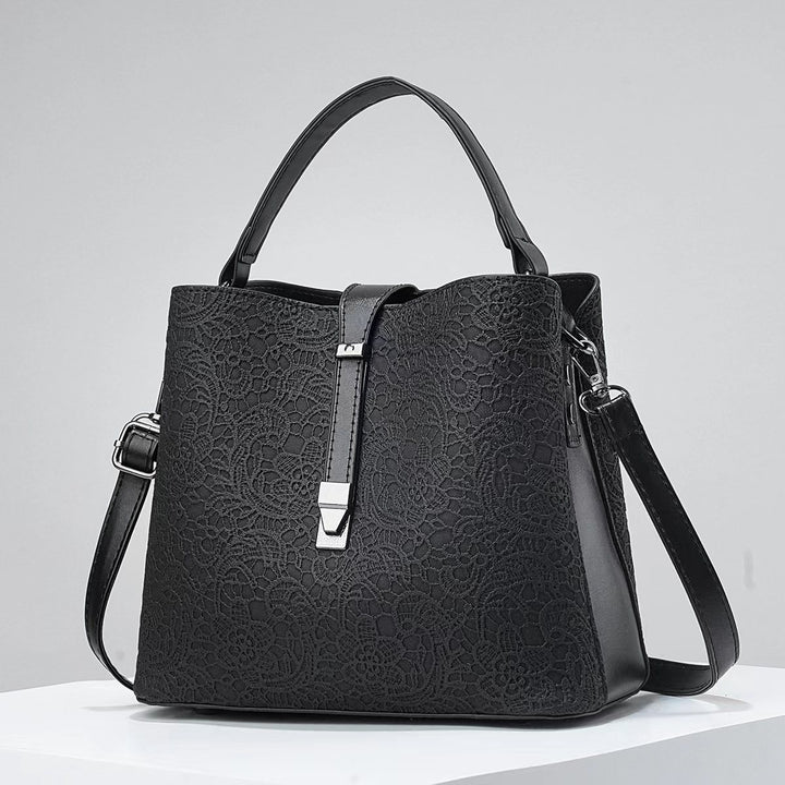 Damen elegante Handtasche mit floralen Spitzenakzenten Nord Taschen