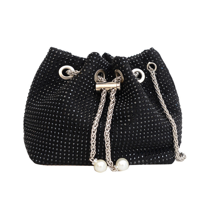 Damen elegante Beuteltasche mit funkelnden Strassverzierungen Nord Taschen
