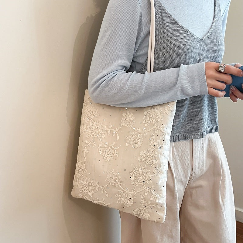 Damen Baumwolltasche mit kunstvollen Stickereien Nord Taschen