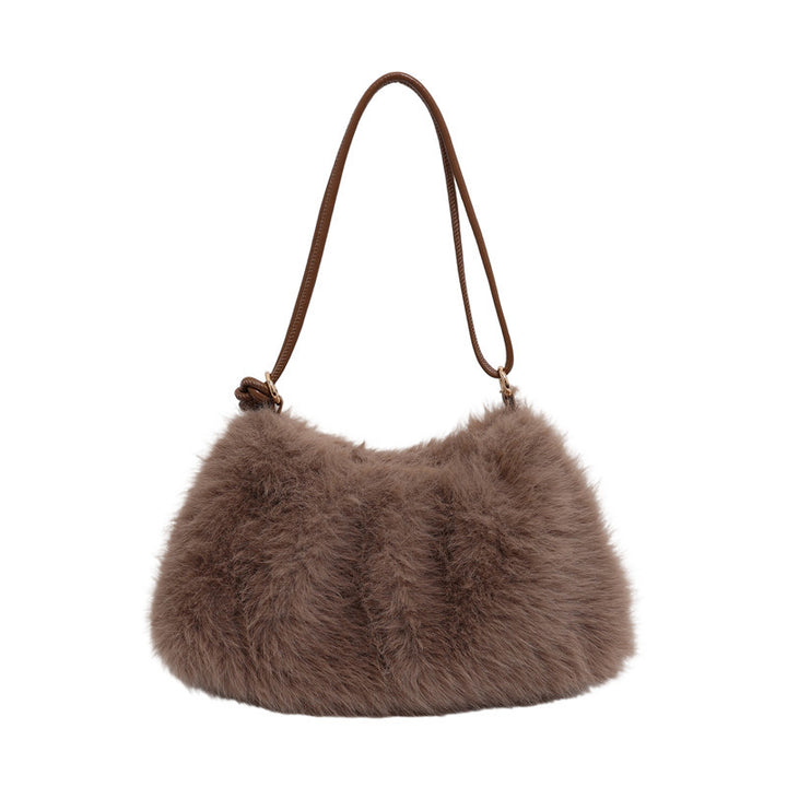Damen Umhängetasche aus hochwertigem Kunstfell mit elegantem Detail Nord Taschen
