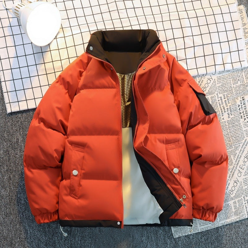 Herren Isolierte Oversize-Pufferjacke mit Kontrast-Innenfutter, Ärmeltasche & Kordelzug Nord Taschen