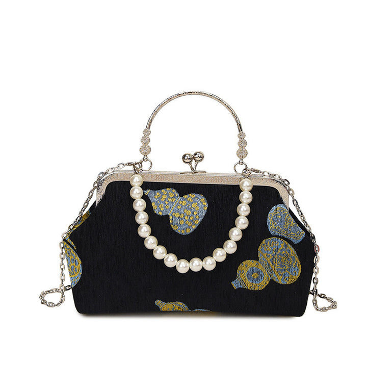 Damen elegante Handtasche mit funkelnden Perlenakzenten Nord Taschen