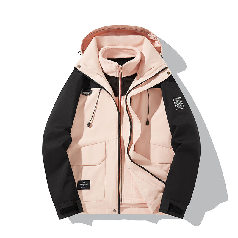 Herren Wetterfeste Outdoorjacke mit Kapuze Nord Taschen