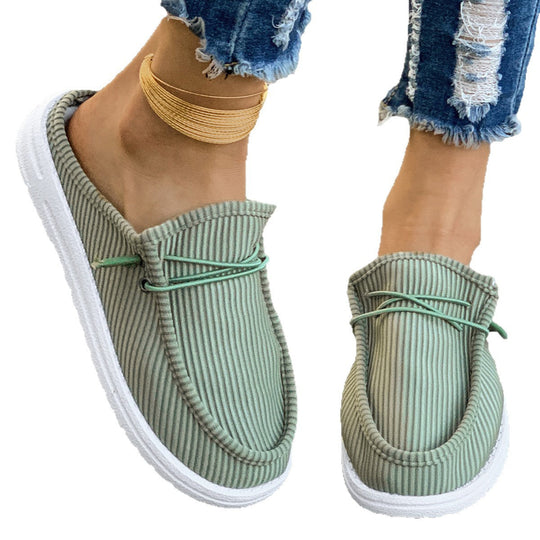 Damen Slip-On Mokassins mit attraktiver Rippstruktur