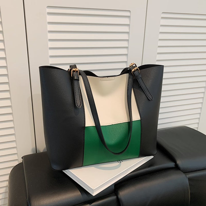 Damen geräumige Tote-Bag mit eleganten Farbblockdetails Nord Taschen