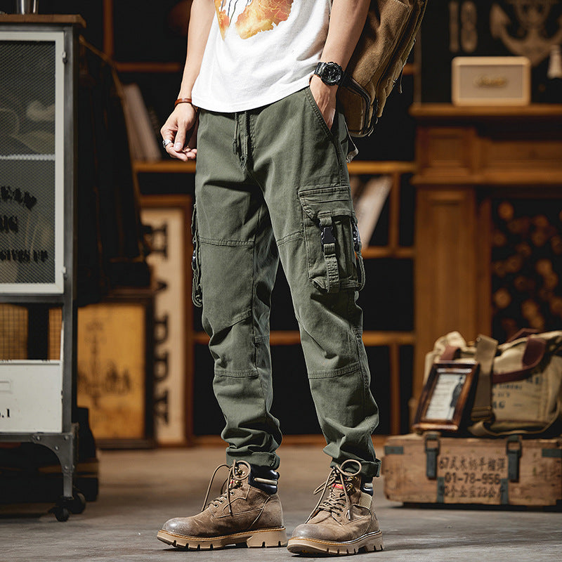 Herren Taktische Utility-Cargo-Hose mit verstärkten Kniepatches, Multifunktionstaschen und Kordelbund Nord Taschen