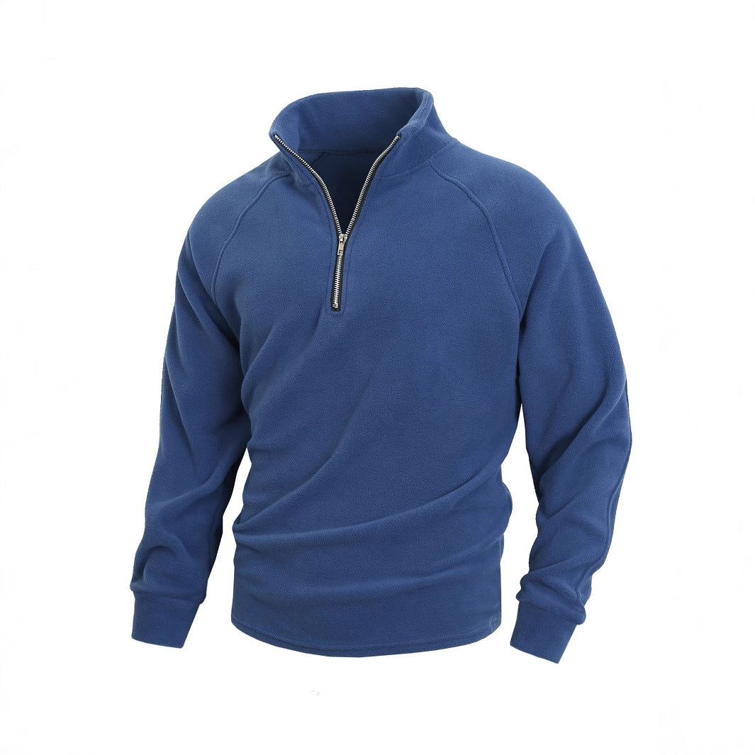 Herren Fleece Pullover mit halbem Reißverschluss Nord Taschen