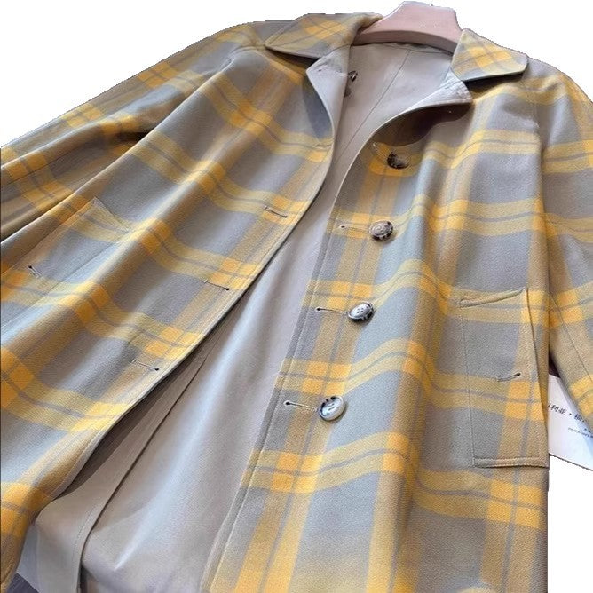 Damen Eleganter Trenchcoat mit doppelter Knopfleiste aus hochwertigem Material Nord Taschen