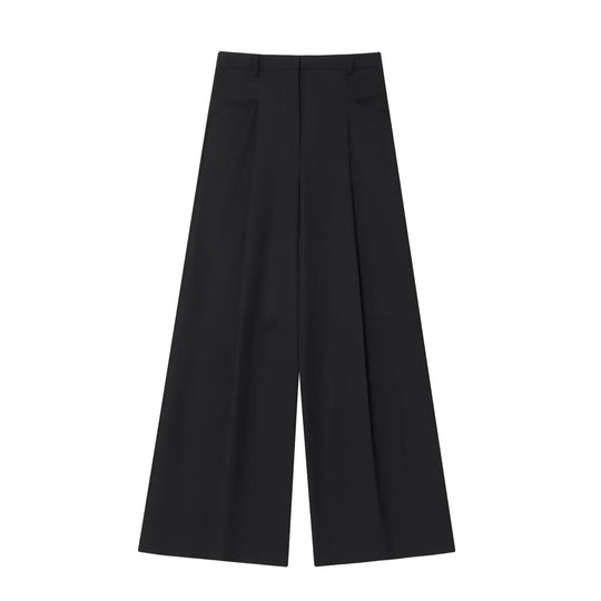 Damen Hochtaillierte Culotte‑Hose mit weitem Bein, Bügelfalte und schicker Tailoring-Optik Nord Taschen