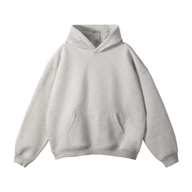 Unisex Schlichter Oversize-Kapuzenpullover mit Soft-Fleece-Innenseite und tiefer Raglannaht Nord Taschen