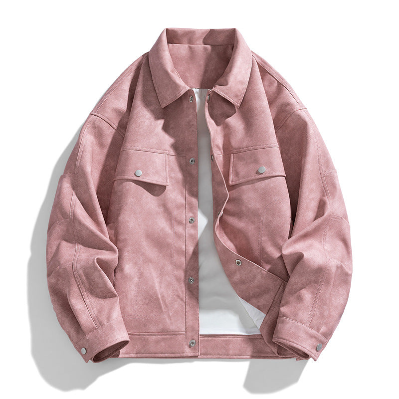 Men's  suede-effect relaxed trucker jacket with topstitch detailing Nord Taschen