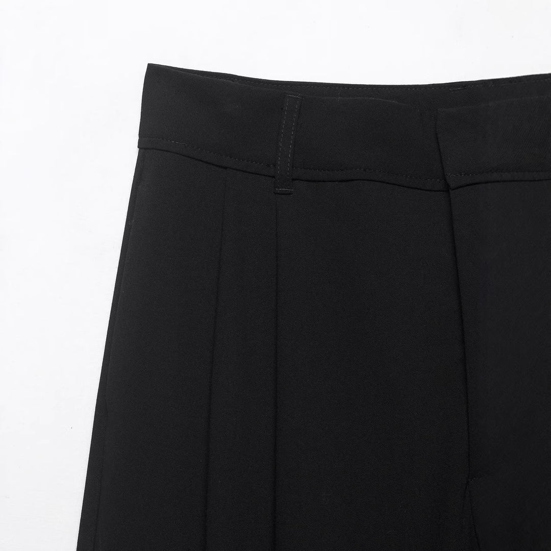 Damen Weite High‑Waist‑Palazzohose aus fließendem Jersey Nord Taschen