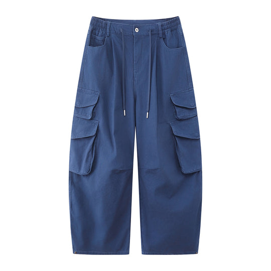 Damen Utility-Cargo-Culotte mit weitem Bein, elastischem Bund und Pattentaschen Nord Taschen