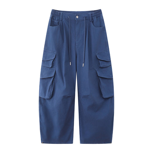Damen Utility-Cargo-Culotte mit weitem Bein, elastischem Bund und Pattentaschen Nord Taschen