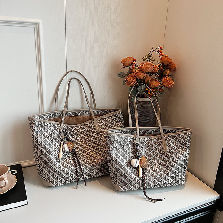 Damen geräumige Einkaufstasche mit modernem geometrischem Muster Nord Taschen