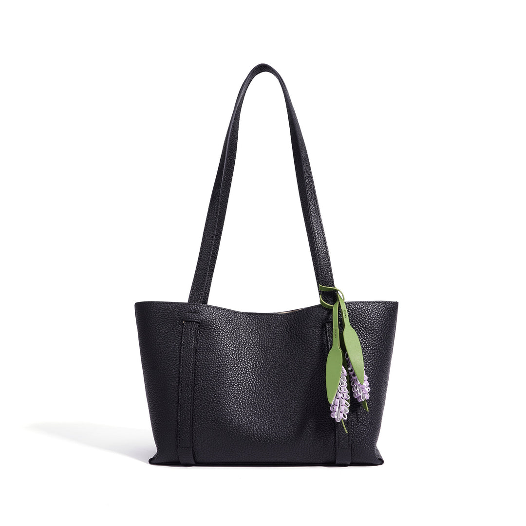 Damen stilvolle Tote-Bag mit floralem Anhänger Nord Taschen