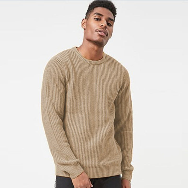 Herren Grobstrickpullover mit strukturiertem Rippdesign und lässiger Passform