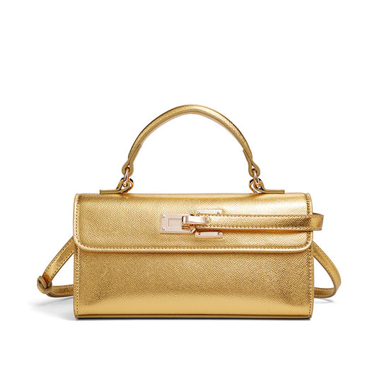 Damen Umhängetasche mit kunstvollem geflochtenem Design und goldenen Akzenten Nord Taschen