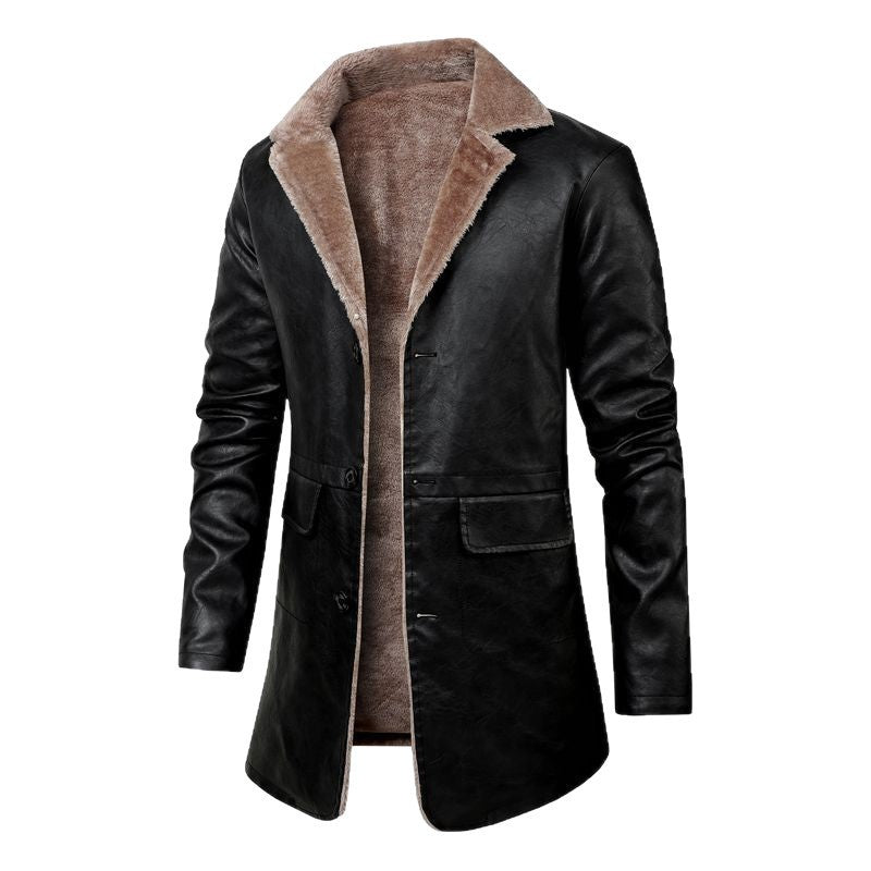 Herren Elegante Lederjacke mit weichem Innenfutter Nord Taschen