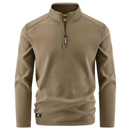 Herren Thermo‑Fleecepullover mit kurzem Reißverschluss und Stehkragen Nord Taschen