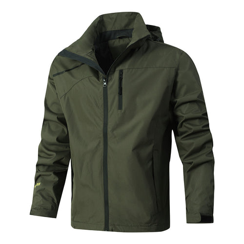 Herren Atmungsaktive wasserdichte Softshelljacke mit nahtversiegelter Membran und verstaubarer Kapuze Nord Taschen