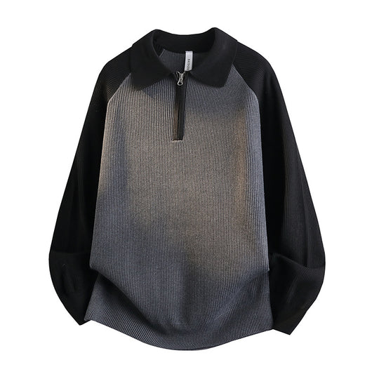 Herren Sportlicher Pullover mit Kragen Nord Taschen