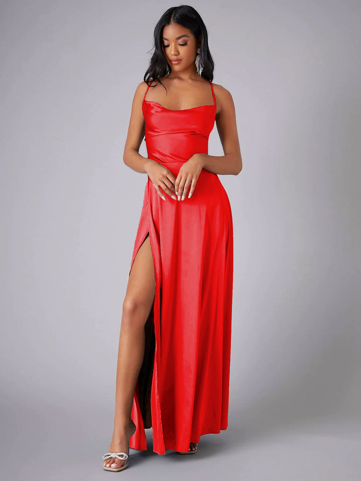 Elegantes Seiden Maxikleid Damen