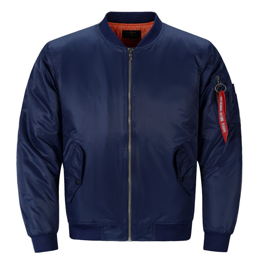 Herren Pilotenbomberjacke im Aviator-Look mit Nylonoberfläche und Utility-Ärmeltasche Nord Taschen