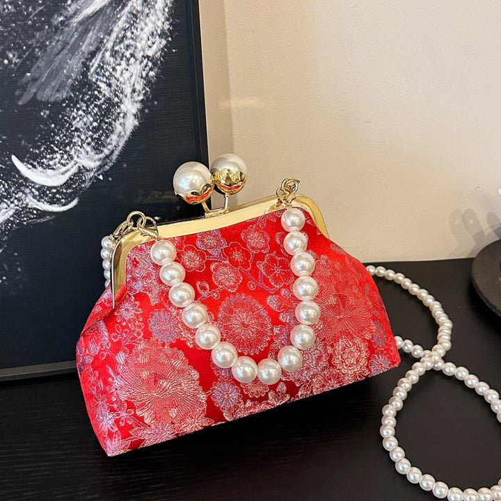 Damen elegante Clutch-Tasche mit kunstvollen Perlenakzenten Nord Taschen