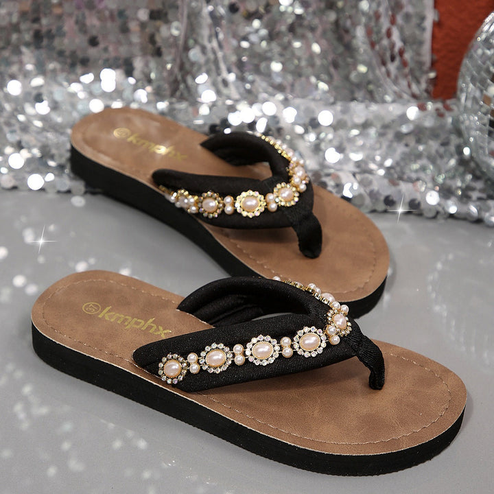 Damen Flip-Flop Sandalen mit dekorativem Schleifen-Design